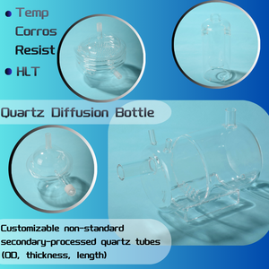 Tubo de Secado de Una Sola Bola de Cuarzo Transparente Pulido para Soplado de Vidrio de Alto Rendimiento Personalizado - Product Image 4