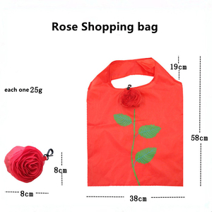 Bolso de almacenamiento ecológico con forma de flores rosas, bolsas de compras plegables, bolsa de supermercado plegable reutilizable - Product Image 3