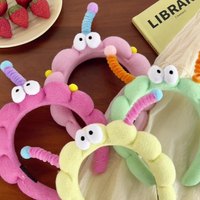 Bando Kepala Wanita Berkualitas Tinggi Grosir, Motif Bunga Gaya Korea, Lucu, Warna Solid, Bulu Halus, Mata Besar, Lebar, Penahan Rambut