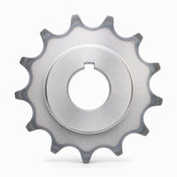 Pignon de chaîne à rouleaux simple ISO 606 12B-1, 13 dents, pas de 19,05 mm, type B 45 #   Acier au carbone pour la transmission industrielle