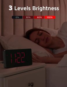 Reloj <span class=keywords><strong>Despertador</strong></span> Digital con 3 Niveles de Brillo, Pantalla LED Clara, Cargador USB, Volumen <span class=keywords><strong>Progresivo</strong></span>, Función de Repetición de 9 Minutos, Formato 12/24H - Product Image 4