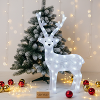 Lumière LED 3D de Noël en forme de renne, figurine de cerf en acrylique, étanche IP44, écologique, durable, pour jardin extérieur, cour, fêtes