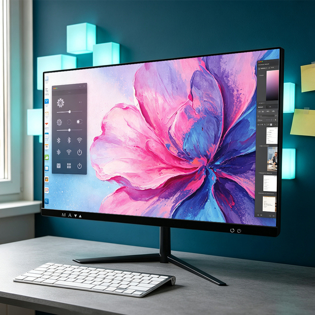 24 Inch Curved Screen All-in-One PC Core I7 16GB RAM 512GB SSD Desktop Computer Monoblock for Professional Gaming
