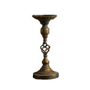 Porte-bougie cylindrique en fer antique de style américain, décoration vintage pour la maison et les mariages - Product Image 5