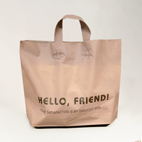 Sacs en plastique personnalisés durables en PE avec poignée à fermeture éclair pour magasins de vêtements, chaussettes, chaussures, fourrures, vestes pour adultes, robes pour enfants, sérigraphie
