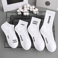 Chaussettes personnalisées OEM avec votre propre logo, chaussettes en coton tricoté doux et respirant, chaussettes de sport décontractées, chaussettes mi-hautes pour le sport et l'usage quotidien