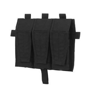 กระเป๋าใส่แม็กกาซีนแบบสามช่อง Tactical Triple Magazine Pouch AVS พร้อมฝาปิดด้านหน้าแบบถอดได้ Unisex  ติดตั้งด้วยแถบตีนตุ๊กแก สำหรับเสื้อกั๊กยุทธวิธี  ใส่แผ่นกันกระสุน ใช้สำหรับกิจกรรมกลางแจ้ง - Product Image 4