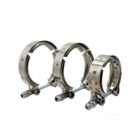 Colliers de serrage rapides pour tuyau d'échappement en forme de V avec bande en V en acier inoxydable galvanisé SS 304 pour turbo