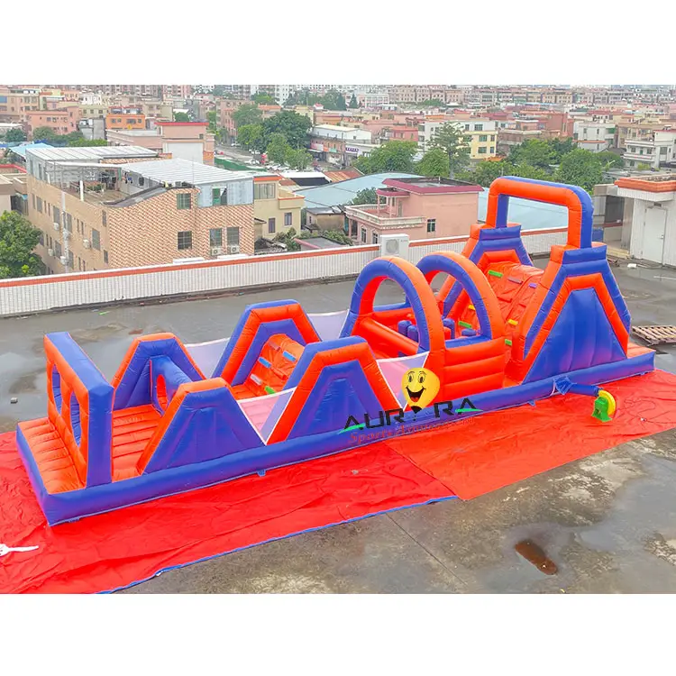 Curso de obstáculo inflável personalizado de fábrica, para crianças, grande obstáculo ao ar livre, para crianças e adultos