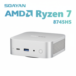 SOAYAN 2026 ใหม่ R7 8745HS มินิพีซีสำหรับธุรกิจและเกมมิ่ง พร้อม 11 Pro/Linux แรม 16GB/32GB DDR5  SSD M.2 NVMe WiFi 6 มินิพีซี MQR7 MQR7 - Product Image 1