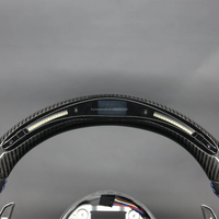 Volant de voiture en fibre de carbone avec LED, vibrations et chauffage pour BMW F10 F11 F30 F31 F34 F33 F36 F20 F21 F22 F23 M3 M6