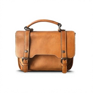 Sac messager unisexe ALBORZ en cuir véritable vintage de buffle, fin et léger, avec rabat durable, personnalisable avec logo, capacité 2-2,9L - Product Image 1