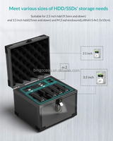 Алюминиевый корпус жесткого диска, чемодан для Hdds/ssds, корпус для защиты жесткого диска HDD с пеной