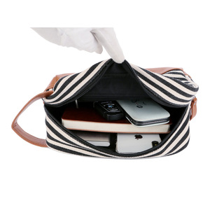 Sac de maquillage/sac de rangement en toile patchwork, sac à main pour maquilleuse professionnelle, sac de voyage grande capacité pour femme - Product Image 5