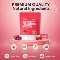 Gummies Probiotiques à la Canneberge pour Femmes (60 unités) pour Améliorer la Densité Osseuse et Soutenir le Système Immunitaire - Supplément Vitaminique