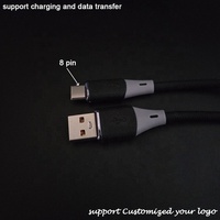 Diseño clásico de alta calidad portátil llevar 1,2 metros mini IOS tejido trenzado USB a cables de 8 pines