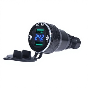 Caricabatterie Wireless Standard Europeo a Braccio per Moto <span class=keywords><strong>BMW</strong></span>, <span class=keywords><strong>USB</strong></span> Tipo C, 2 Porte, Ricarica Rapida QC3.0, Display Voltaggio 12-24V - Product Image 4