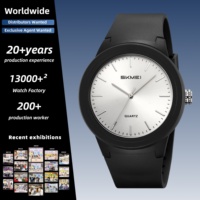 Reloj de Cuarzo Analógico Redondo Simple SKMEI 2469, Resistente al Agua 50M, Correa de TPU, Unisex, Casual, para la Escuela, Oficina, Uso Diario