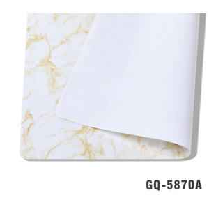 IUIU 45*30cm Set of 6 PVC Stylish Golden <strong>Marble</strong> Felt Kitchen Dining <strong>PlaceMats</strong> - Product Image 4
