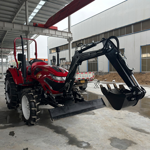Usine 50hp 70hp 100hp 4x4 petits tracteurs mini-tracteurs avec chargeuse frontale rétrocaveuse Agriculture <span class=keywords><strong>Fram</strong></span> tracteur Agricolas - Product Image 2
