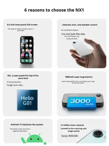 هاتف محمول صغير 4G بلو فوكس NX1 ذكي بنظام أندرويد 15، شريحتين، شاشة 90 هرتز، شحن سريع 65 واط، بطارية 3000 مللي أمبير طويلة العمر - Product Image 5
