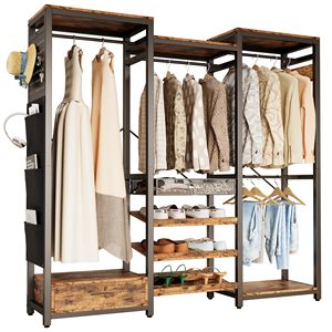 With Drawer, Industrial 5 in 1 <strong>Bench</strong> with Storage <strong>Shoe</strong> <strong>Rack</strong> Freestanding Home Organizer Entryway Hall Tree <strong>Coat</strong> <strong>Rack</strong> - Product Image 1