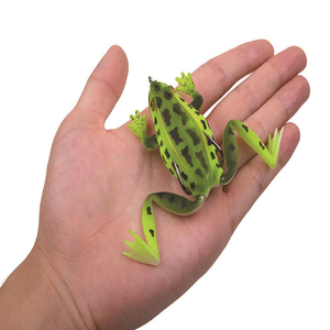 Selco 72g appâts de pêche <span class=keywords><strong>leurre</strong></span> grenouille <span class=keywords><strong>souple</strong></span> qui coule les cheveux arrête les accessoires pour poissons d'eau douce dans les rivières, les lacs et les ruisseaux - Product Image 4