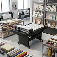 Doppelkopf-Flachbett-Schneideplotter mit automatischer Zuführung für Karton, Rillen und Prototypen