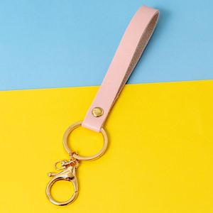 Blank PU Keychain DIY Logo Car <b>Key</b> <b>Chain</b> <b>Key</b> Holder Small Gifts PU Keyring - Product Image 6