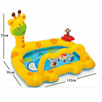 Piscine gonflable géante en PVC pour enfants, motif girafe, baignoire épaissie pour bébé, piscine à balles océaniques, piscine robuste pour tout-petits