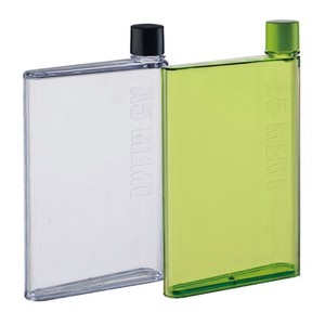 Botella de regalo personalizada, fácil de transportar, con orificio redondo, portátil, esmerilada, a prueba de fugas, taza rectangular, botella de agua de plástico, taza tipo cuaderno, para uso diario. - Product Image 2