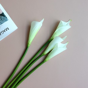 PU <span class=keywords><strong>Blanc</strong></span> Artificielle Calla Lily Grande <span class=keywords><strong>Arum</strong></span> Fleur Faux Real Touch Intérieur Mariage Fête des Mères Pâques Noë<span class=keywords><strong>l</strong></span> Halloween - Product Image 3