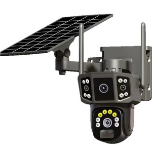Caméra de sécurité solaire CMOS 4MP, vision nocturne, suivi de mouvement humain, stockage sur carte SD, application intelligente <span class=keywords><strong>V380</strong></span>, 4G, aucune alimentation/réseau requis - Product Image 1