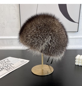 ラクーン帽子女性の新しい冬のアメリカのアライグマの毛皮の帽子 - Product Image 3