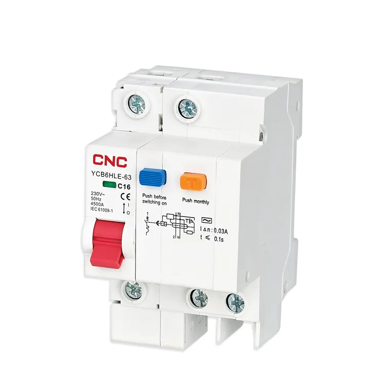 חדש Rcbo(mcb + rcd) Qjc Bd2le-63 6ka 63 Amp 2p Rcbo