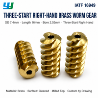 Fabricant d'arbres à vis sans fin en laiton usinés CNC de haute précision et sur mesure, longueur 16 mm