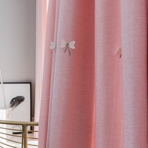 Tenda <span class=keywords><strong>per</strong></span> Cameretta Bambina Stile Principessa, Nuova Collezione, Ricamata con Farfalle Patchwork Rosa, Trasparente, Stile Coreano - Product Image 2