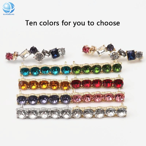 Glitter Crystal Shoelace Charms Multi Color Rhinestone Buckle Metal Shoe <strong>Lace</strong> <strong>Tag</strong> for AF1 Sneakers DIY Accessories - Product Image 4
