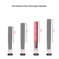 Tubes de gloss à lèvres en silicone en forme de fleur, tubes cosmétiques vides personnalisés, tubes de gloss à lèvres à presser, diamètre 19 mm, 5 ml, 10 ml, 15 ml