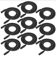 Connecteur de câble XLR mâle à femelle 2 broches 5 broches 3 broches Câble de signal DMX pour microphone 1m 3m 6m 12m 20m
