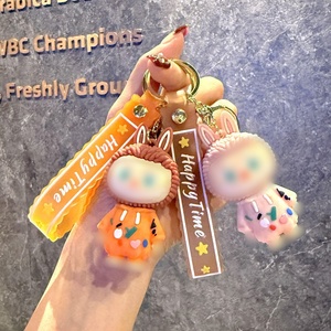 Luckykoo Cute 3D Doll Couple Bag Pendant Car Key Small Gift Wholesale Bubu Sheep <b>Keychain</b> - Product Image 2