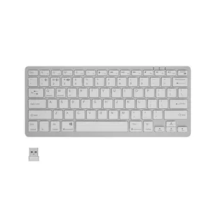 COUSO Großhandel 2,4 GHz Wireless White Keyboard Schlanke wiederauf ladbare Mini-Bluetooth-Office-Tastatur für PC