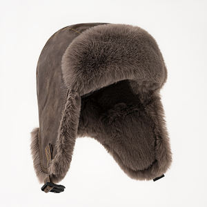 หมวกนักบินวินเทจและแว่นตา หมวกขนสัตว์รัสเซียแบบมีที่ปิดหู หมวกนักบินสำหรับผู้ชายและผู้หญิง - Product Image 1