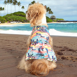 Huisdierkleding Zomer Tropische regen Zee Kokosrok Hawaiiaans overhemd Polyester Elegant Romantisch Vakantie Aan zee Groot Medium - Product Image 2