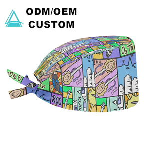 Gorro de operación Gorros Enfermera Sudor Absorbente Envoltura de cabeza Quirúrgico Anti Sucio Algodón Sala DE OPERACIONES Impresión Sombrero suave Regalo - Product Image 1