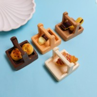 100 Buah Miniatur Baki Pemanggang Roti Bingkai Penjepit Model Furnitur Resin Rumah Boneka DIY Aksesori Dekorasi Desktop Lanskap Mikro
