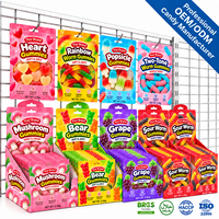 Bonbons gélifiés aux fruits mélangés en gros, variés, sucrés, doux, halal, personnalisables, OEM, marque privée, TIK TOK