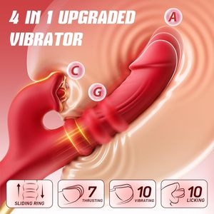 Kadınlar için Titreşimli Tavşan Vibratör |   G Noktası Stimülasyonu <span class=keywords><strong>7</strong></span> İtme Modu 10 Dil Yalama Titreşimi Kayar Halka-USB - Product Image 2