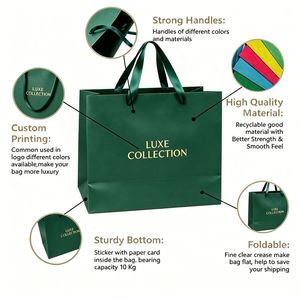 Sacs cadeaux miniatures de luxe personnalisés avec poignée, sacs pour cadeaux de mariage, de Noël ou de fête pour les invités - Product Image 3