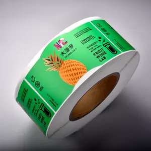 Waterproof Custom Roll Logo Packaging Bottle Embossed Gold Foil Labels Synthetic Paper Stickers Printing For Food